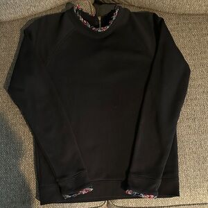 J.Crew Mercantile XS black holiday sweater plaid lining